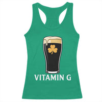 Vitamin G Funny Irish Stout Beer Racerback Tank Top St. Patrick’s Day Drinking Humor
