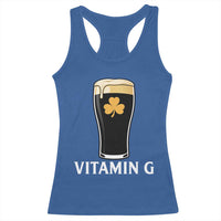 Vitamin G Funny Irish Stout Beer Racerback Tank Top St. Patrick’s Day Drinking Humor