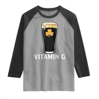 Vitamin G Funny Irish Stout Beer Raglan Shirt St. Patrick’s Day Drinking Humor