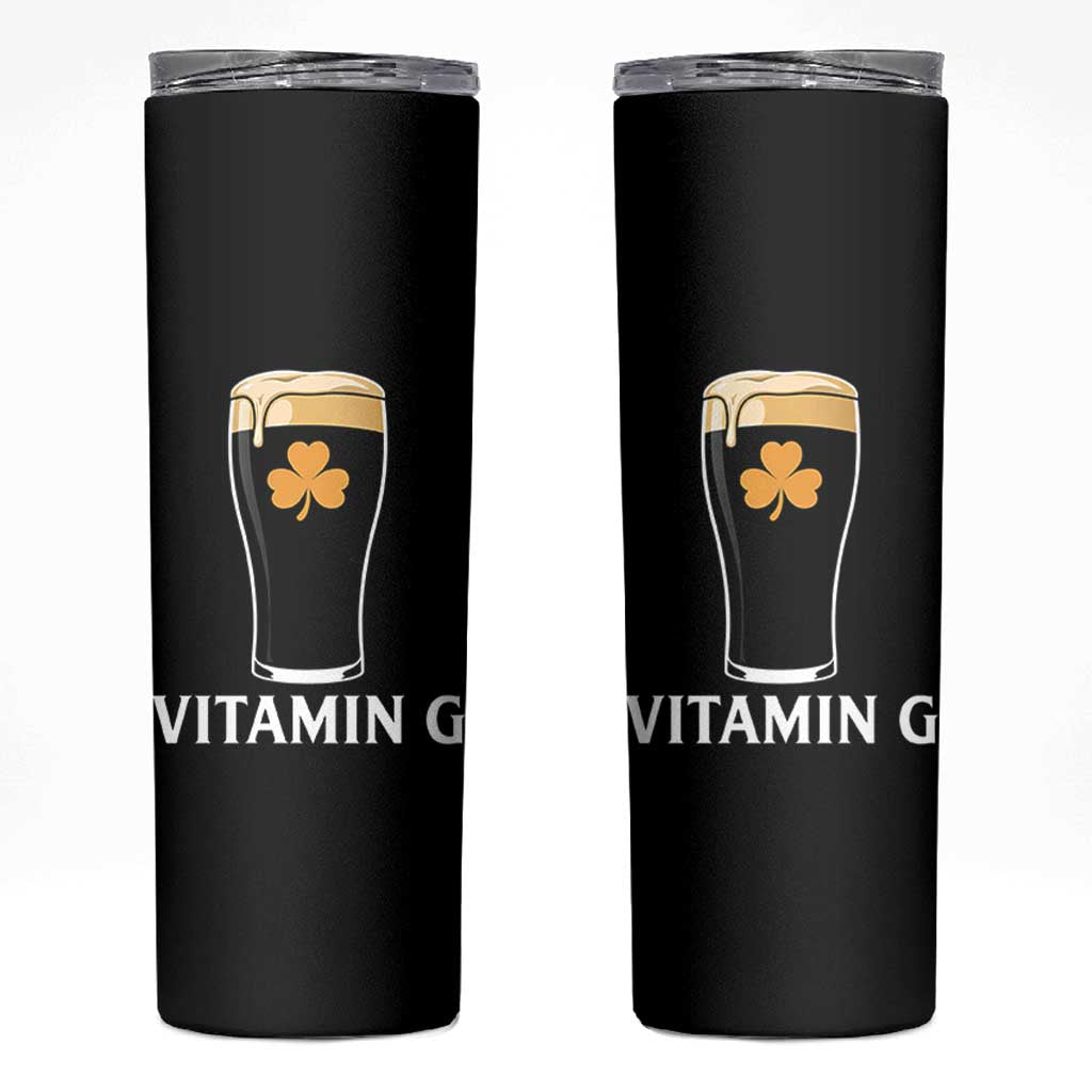 Vitamin G Funny Irish Stout Beer Skinny Tumbler St. Patrick’s Day Drinking Humor