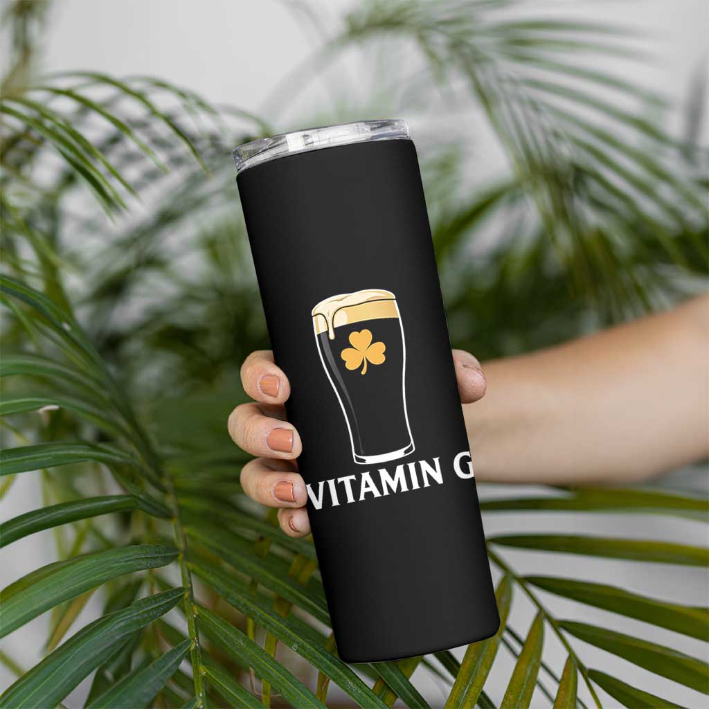 Vitamin G Funny Irish Stout Beer Skinny Tumbler St. Patrick’s Day Drinking Humor