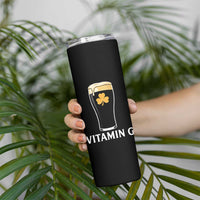 Vitamin G Funny Irish Stout Beer Skinny Tumbler St. Patrick’s Day Drinking Humor