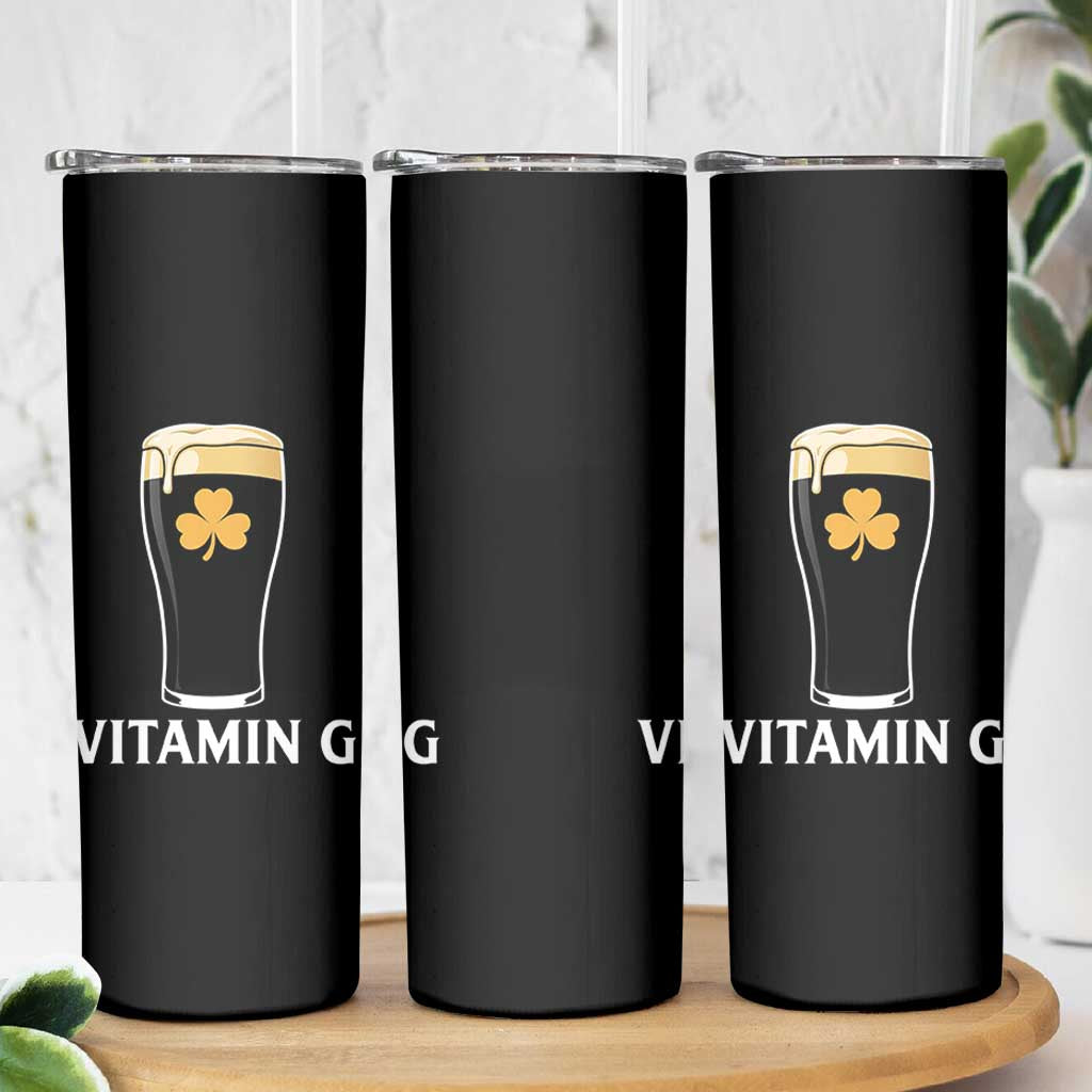 Vitamin G Funny Irish Stout Beer Skinny Tumbler St. Patrick’s Day Drinking Humor