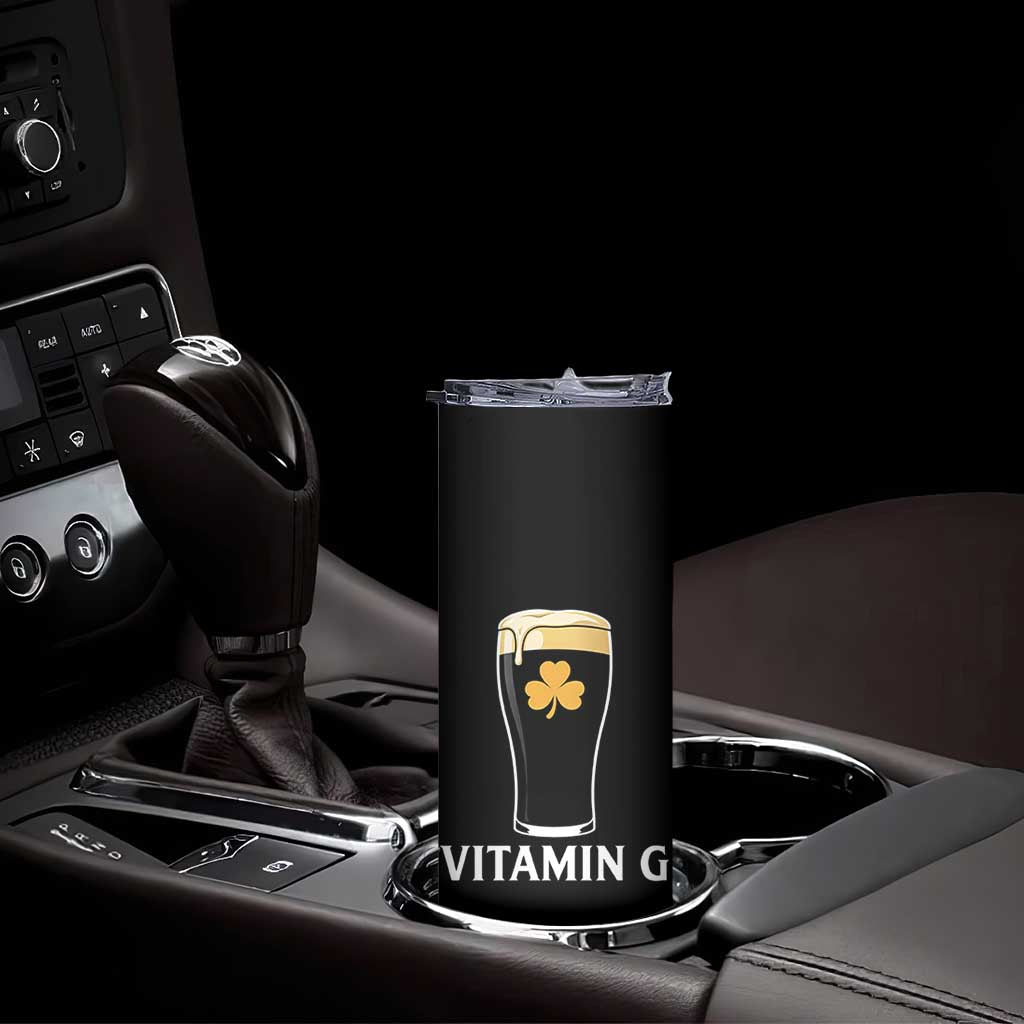 Vitamin G Funny Irish Stout Beer Skinny Tumbler St. Patrick’s Day Drinking Humor