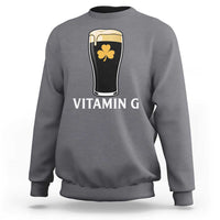 Vitamin G Funny Irish Stout Beer Sweatshirt St. Patrick’s Day Drinking Humor