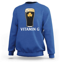 Vitamin G Funny Irish Stout Beer Sweatshirt St. Patrick’s Day Drinking Humor