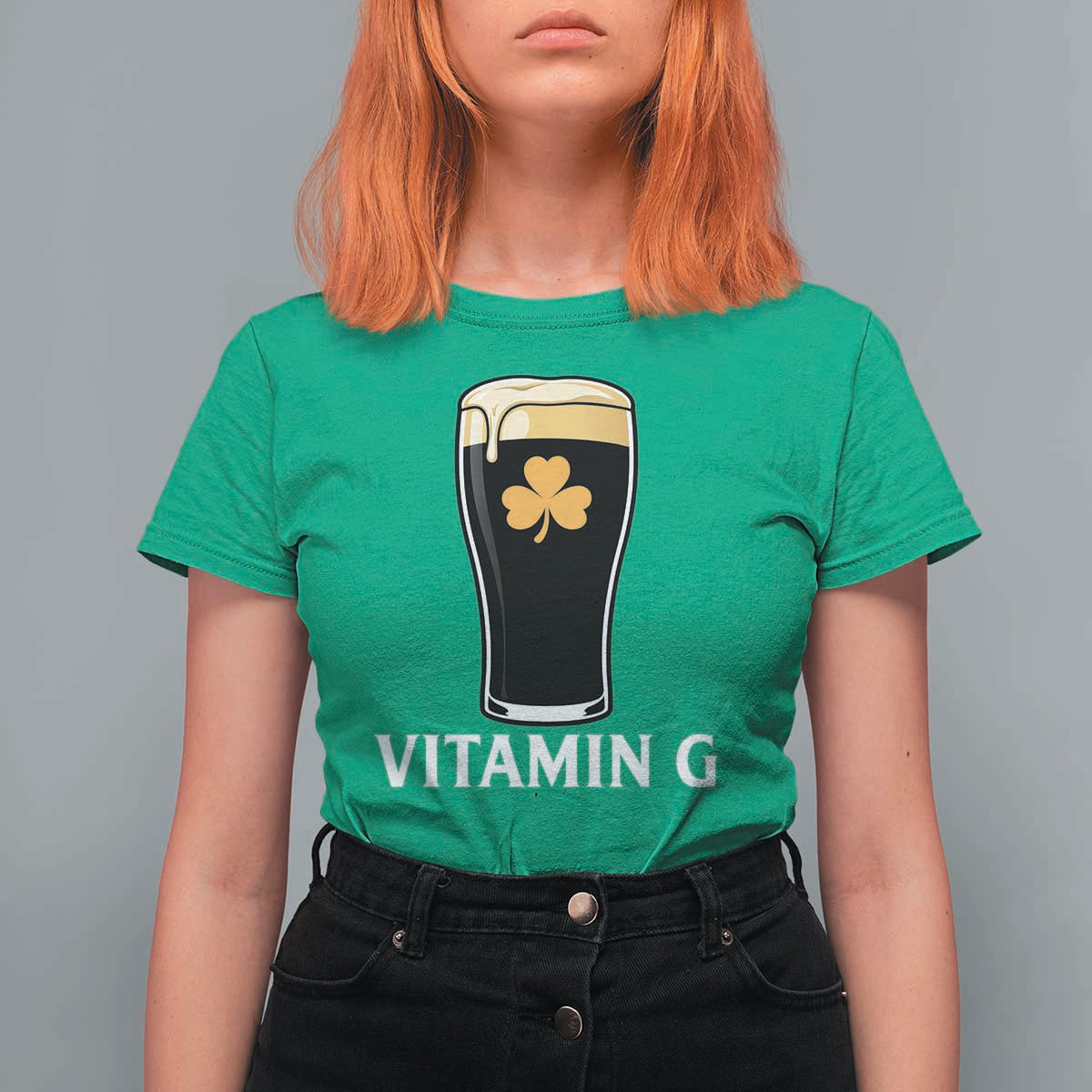 Vitamin G Funny Irish Stout Beer T Shirt For Women St. Patrick’s Day Drinking Humor