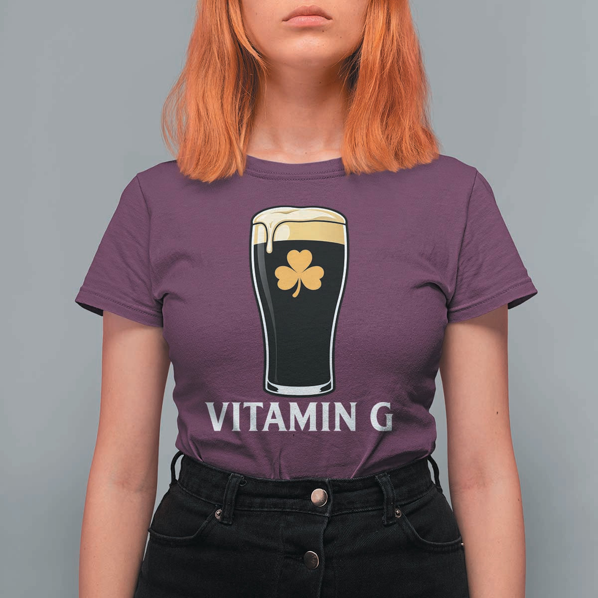 Vitamin G Funny Irish Stout Beer T Shirt For Women St. Patrick’s Day Drinking Humor