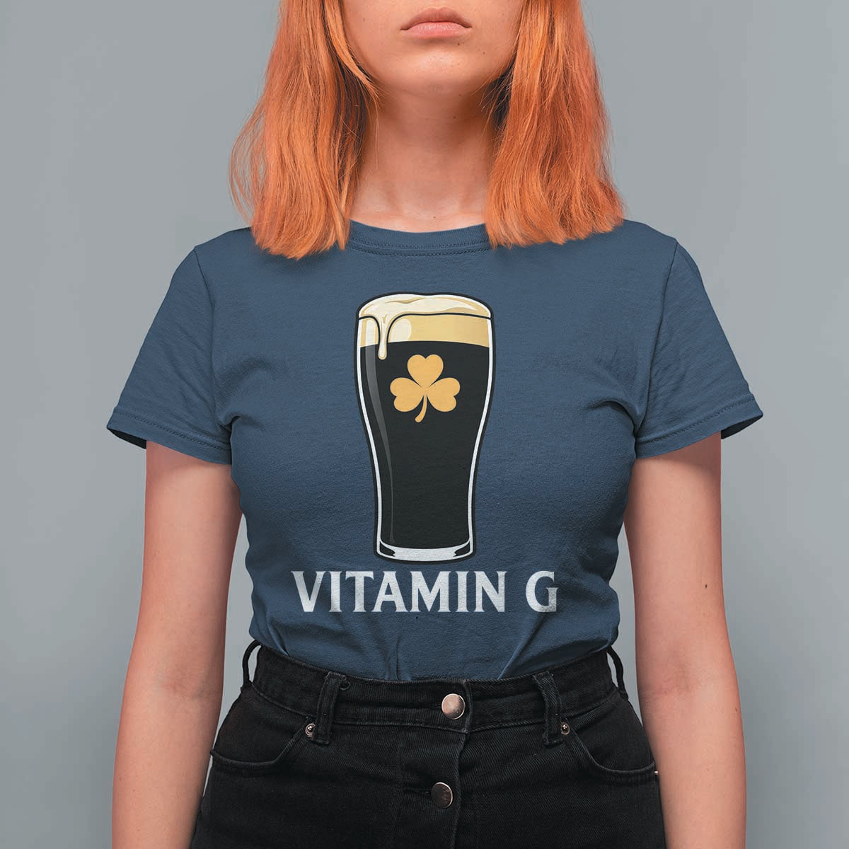 Vitamin G Funny Irish Stout Beer T Shirt For Women St. Patrick’s Day Drinking Humor