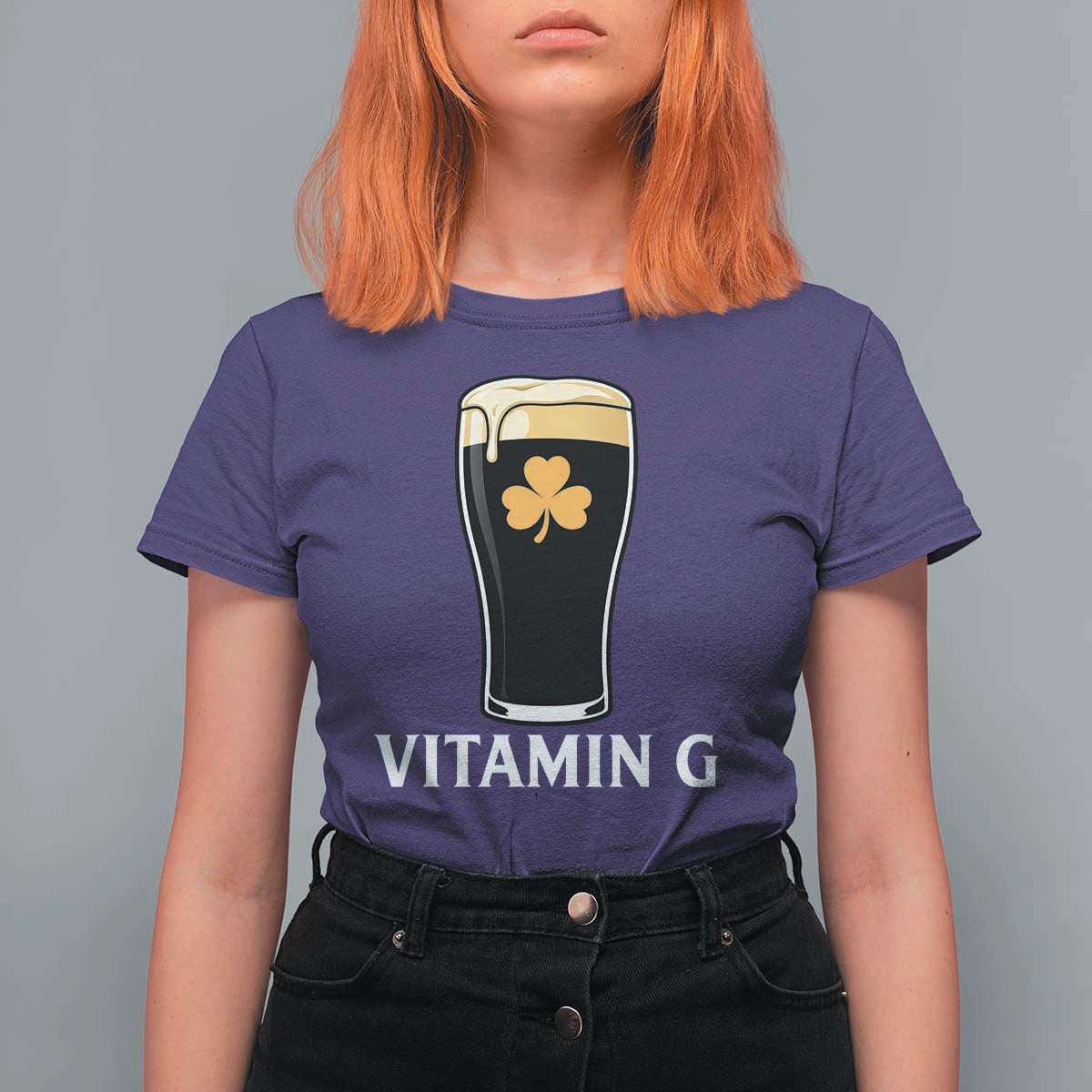 Vitamin G Funny Irish Stout Beer T Shirt For Women St. Patrick’s Day Drinking Humor