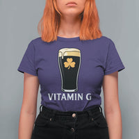 Vitamin G Funny Irish Stout Beer T Shirt For Women St. Patrick’s Day Drinking Humor