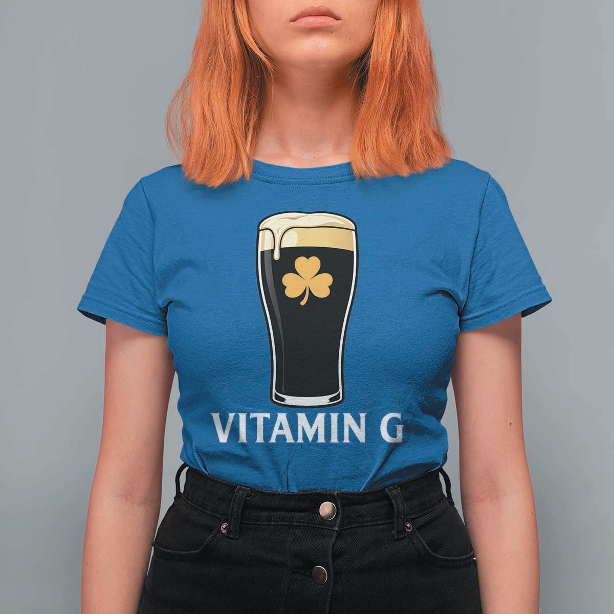 Vitamin G Funny Irish Stout Beer T Shirt For Women St. Patrick’s Day Drinking Humor