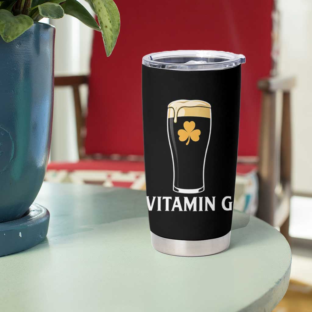 Vitamin G Funny Irish Stout Beer Tumbler Cup St. Patrick’s Day Drinking Humor