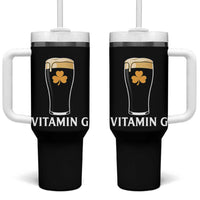 Vitamin G Funny Irish Stout Beer Tumbler With Handle St. Patrick’s Day Drinking Humor