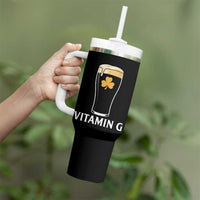 Vitamin G Funny Irish Stout Beer Tumbler With Handle St. Patrick’s Day Drinking Humor