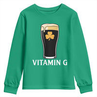 Vitamin G Funny Irish Stout Beer Youth Sweatshirt St. Patrick’s Day Drinking Humor