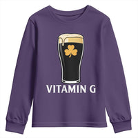 Vitamin G Funny Irish Stout Beer Youth Sweatshirt St. Patrick’s Day Drinking Humor