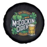 End the Day with McCockin Cider Spare Tire Cover Funny Irish Drinking Apple Cider St Patricks Day Adult Humor