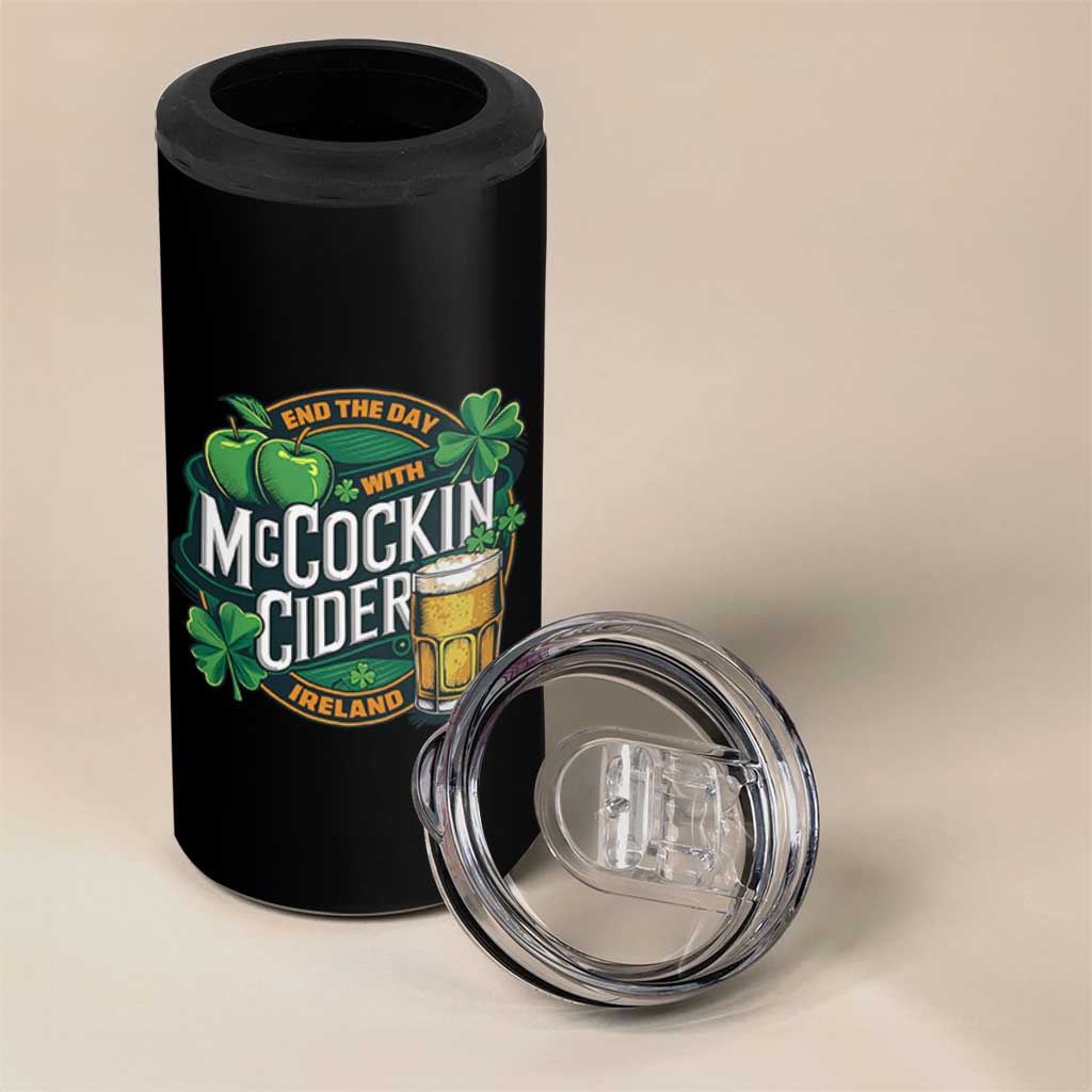 End the Day with McCockin Cider 4 in 1 Can Cooler Tumbler Funny Irish Drinking Apple Cider St Patricks Day Adult Humor