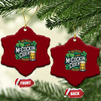 End the Day with McCockin Cider Ceramic Ornament Funny Irish Drinking Apple Cider St Patricks Day Adult Humor