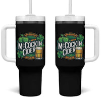 End the Day with McCockin Cider Tumbler With Handle Funny Irish Drinking Apple Cider St Patricks Day Adult Humor