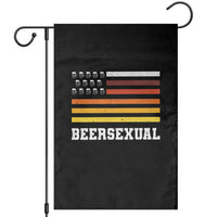 Beersexual Funny Beer Lover Graphic Garden Flag Vintage American Flag Parody