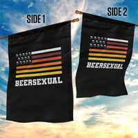 Beersexual Funny Beer Lover Graphic Garden Flag Vintage American Flag Parody