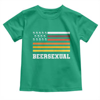 Beersexual Funny Beer Lover Graphic Toddler T Shirt Vintage American Flag Parody