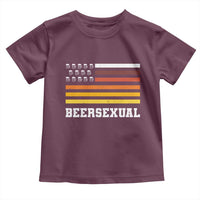 Beersexual Funny Beer Lover Graphic Toddler T Shirt Vintage American Flag Parody