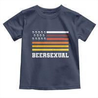 Beersexual Funny Beer Lover Graphic Toddler T Shirt Vintage American Flag Parody