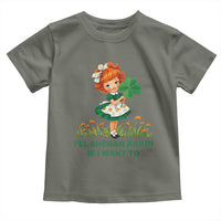 Funny I Will Shenan Again If I Want To Toddler T Shirt Cute Aesthetic Irish Girl Shamrock St Patricks Day Humor