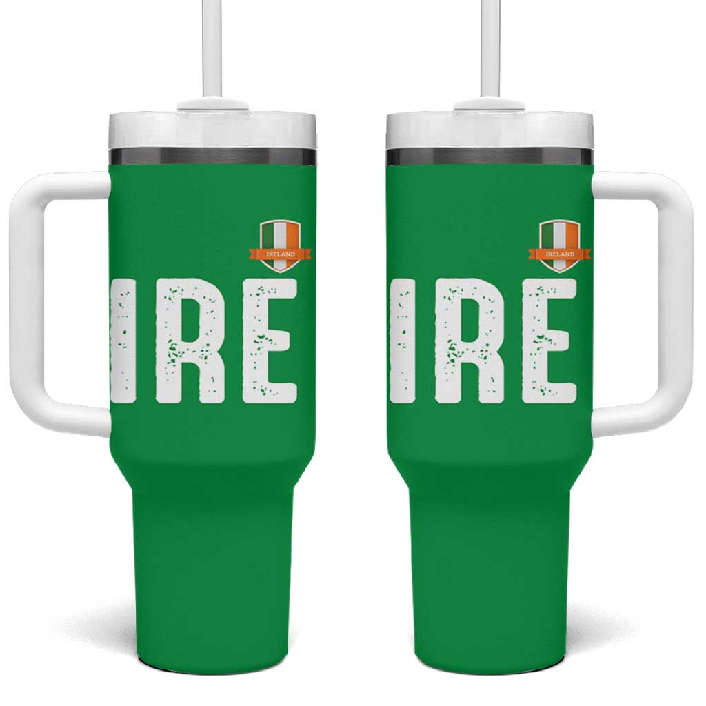 IRE Ireland Matching Group Tumbler With Handle Irish Pride St Patricks Day Family or Friends