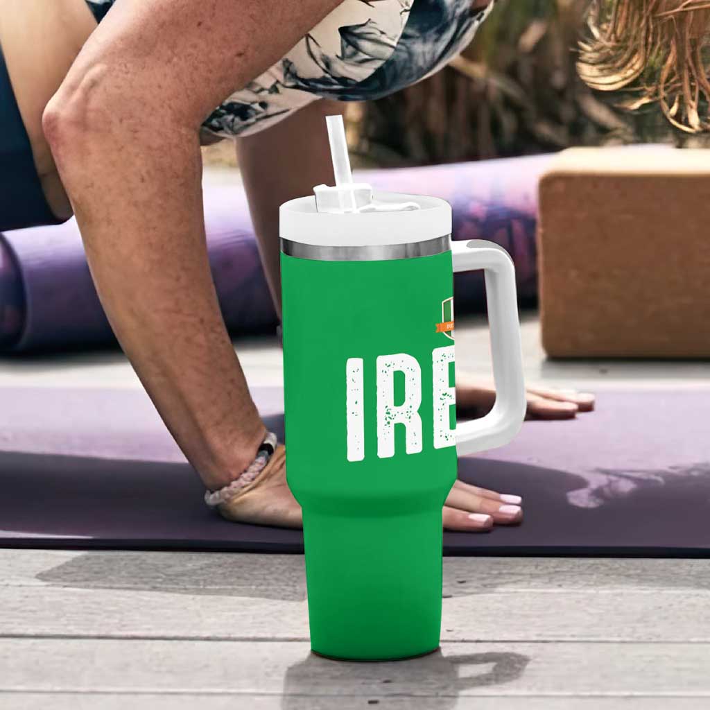 IRE Ireland Matching Group Tumbler With Handle Irish Pride St Patricks Day Family or Friends