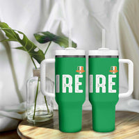 IRE Ireland Matching Group Tumbler With Handle Irish Pride St Patricks Day Family or Friends