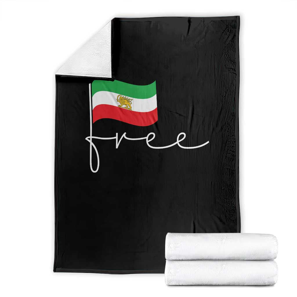 Free Iran Persian Flag Throw Blanket Iranian Freedom Supporters Revolution