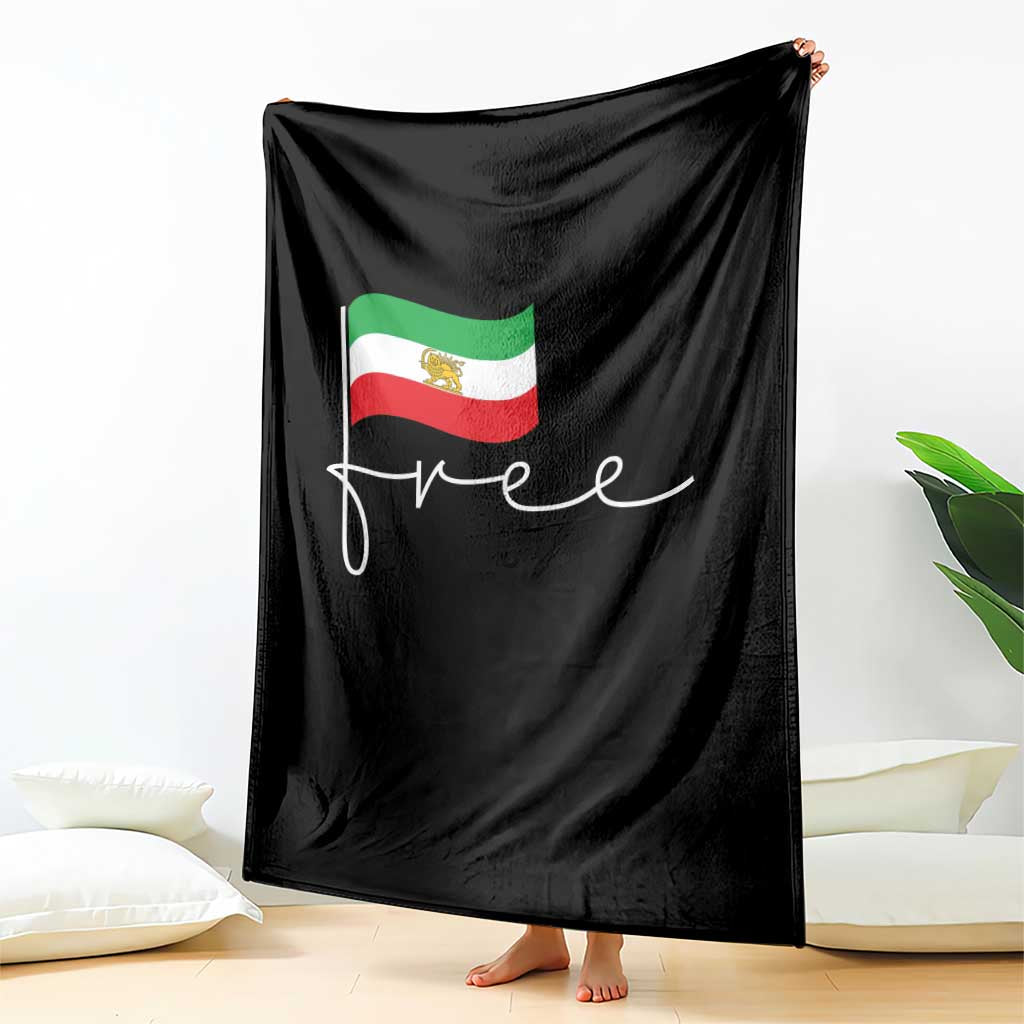 Free Iran Persian Flag Throw Blanket Iranian Freedom Supporters Revolution