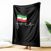 Free Iran Persian Flag Throw Blanket Iranian Freedom Supporters Revolution