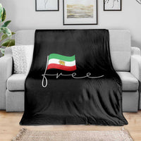 Free Iran Persian Flag Throw Blanket Iranian Freedom Supporters Revolution