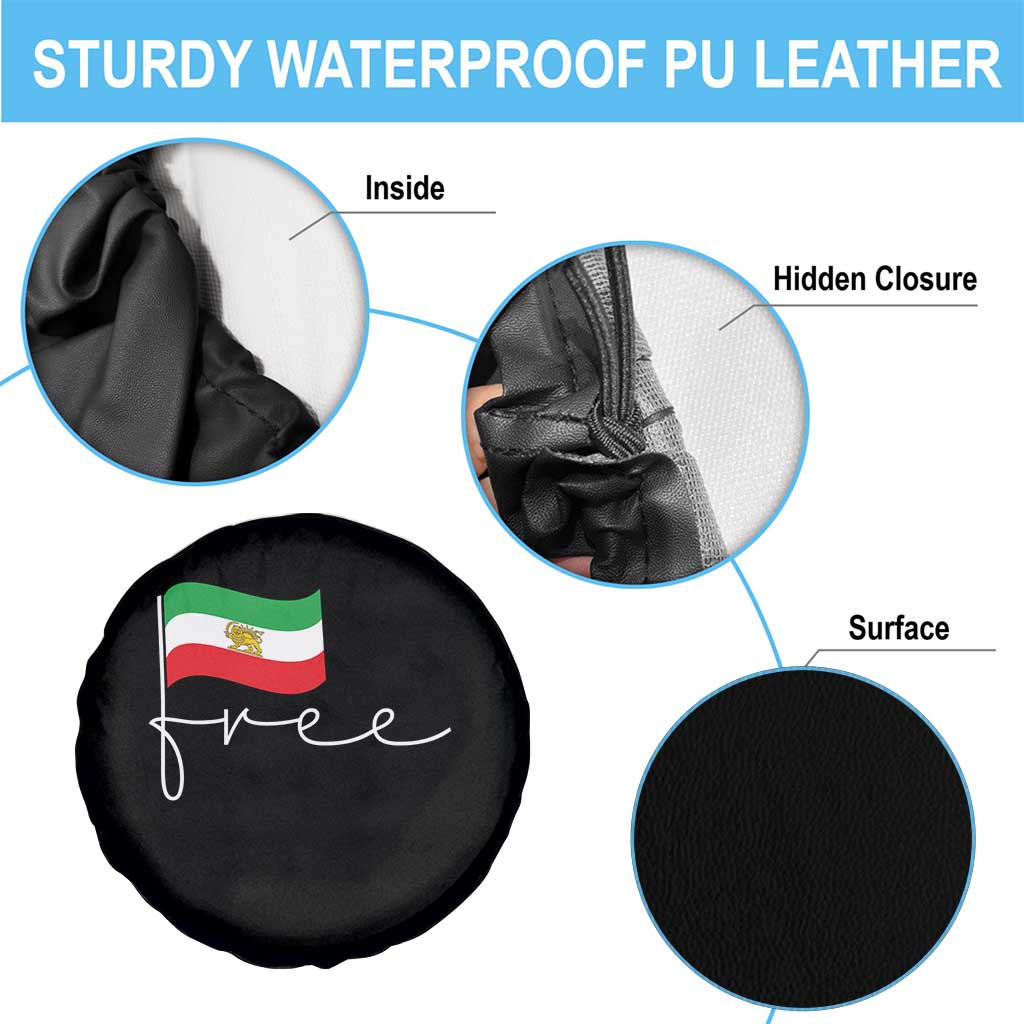 Free Iran Persian Flag Spare Tire Cover Iranian Freedom Supporters Revolution