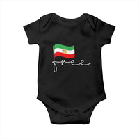 Free Iran Persian Flag Baby Onesie Iranian Freedom Supporters Revolution