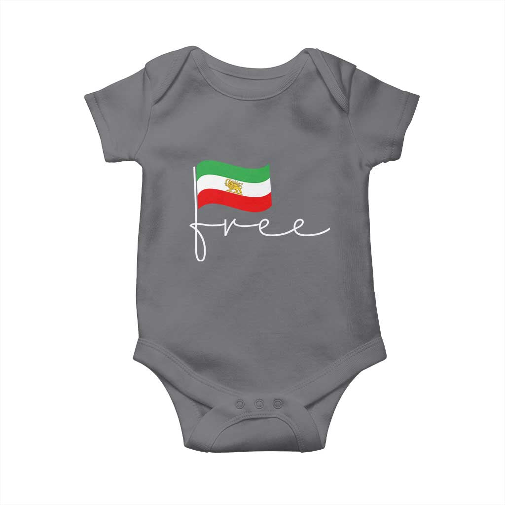 Free Iran Persian Flag Baby Onesie Iranian Freedom Supporters Revolution