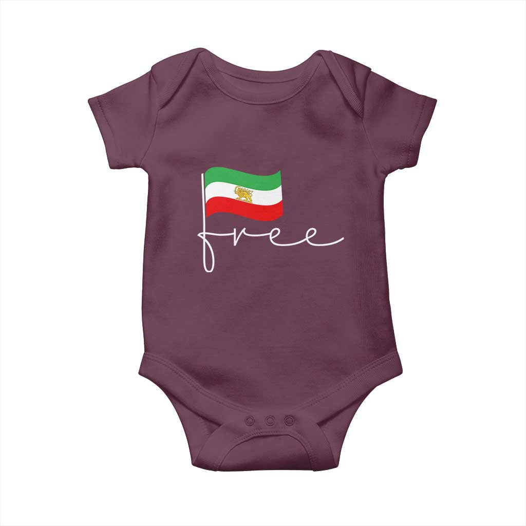 Free Iran Persian Flag Baby Onesie Iranian Freedom Supporters Revolution