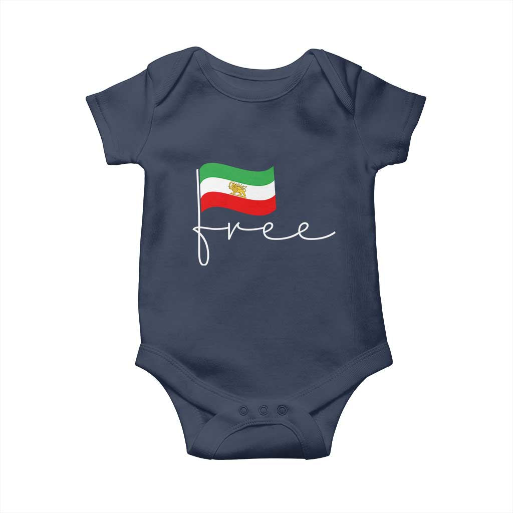 Free Iran Persian Flag Baby Onesie Iranian Freedom Supporters Revolution