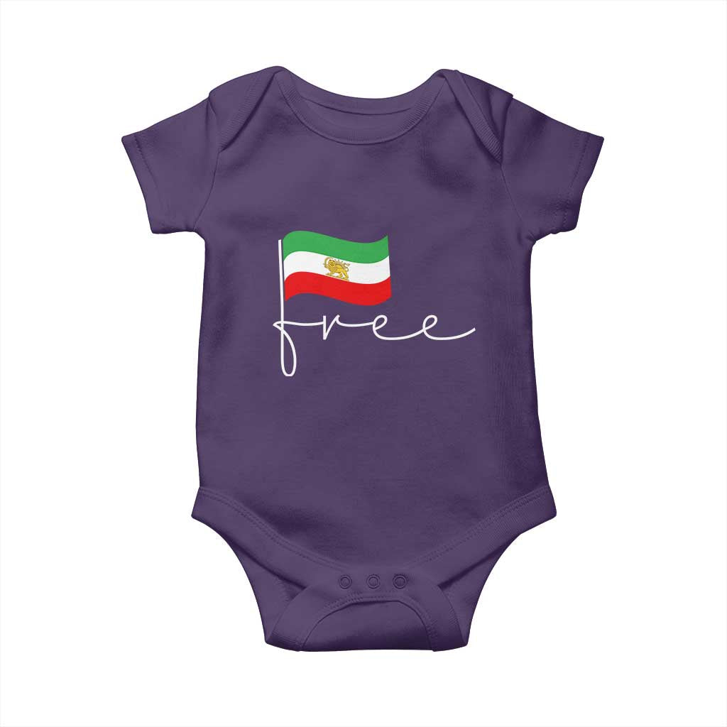 Free Iran Persian Flag Baby Onesie Iranian Freedom Supporters Revolution