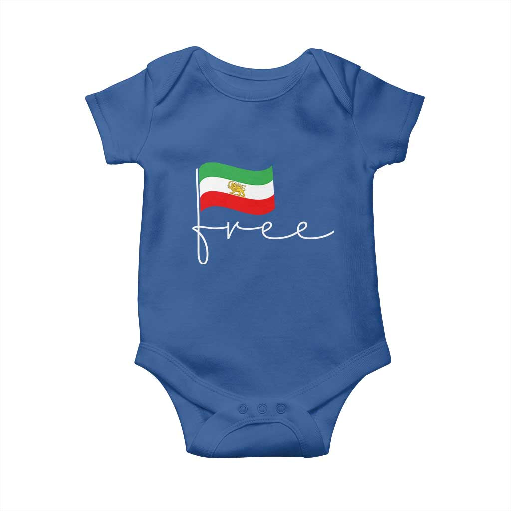 Free Iran Persian Flag Baby Onesie Iranian Freedom Supporters Revolution