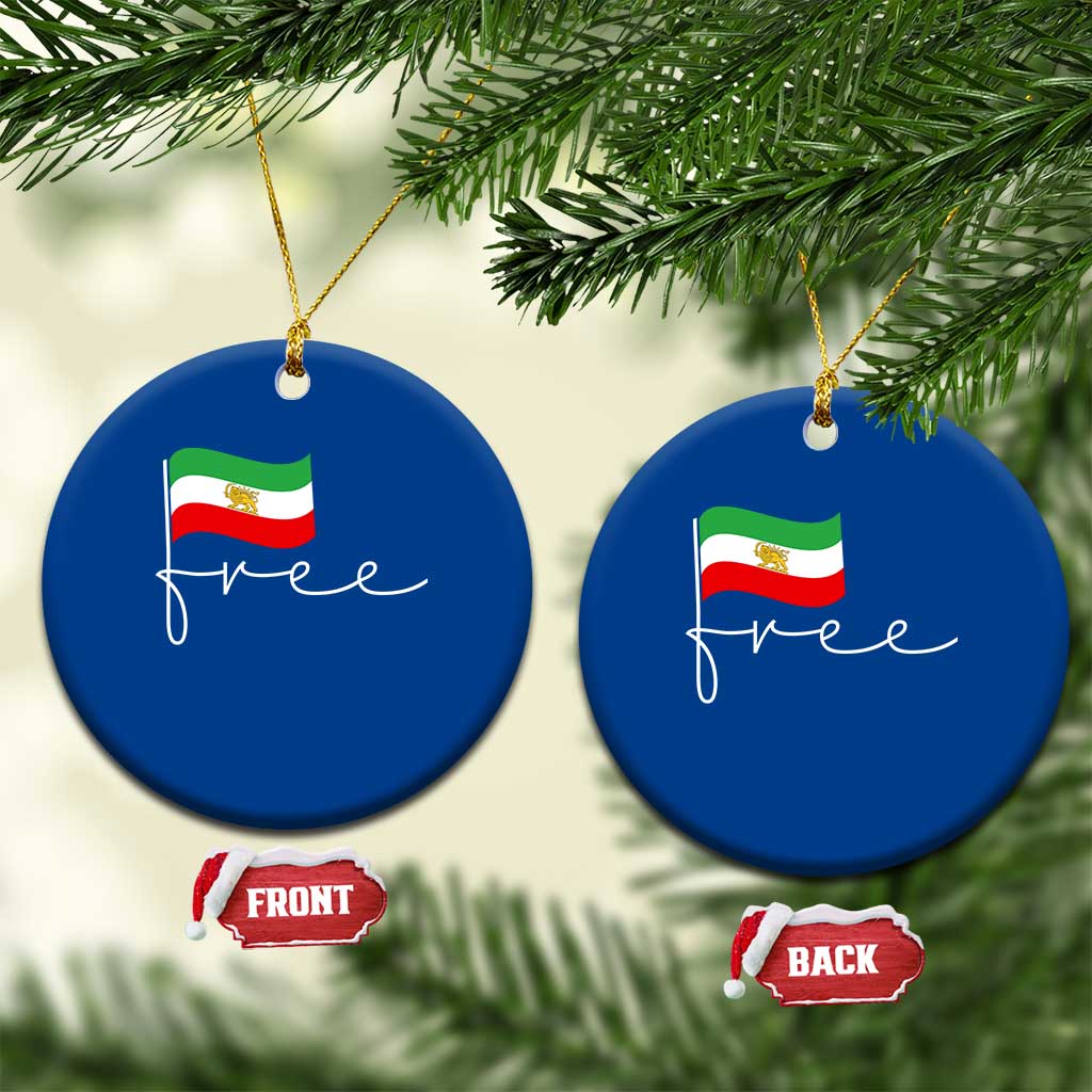 Free Iran Persian Flag Ceramic Ornament Iranian Freedom Supporters Revolution