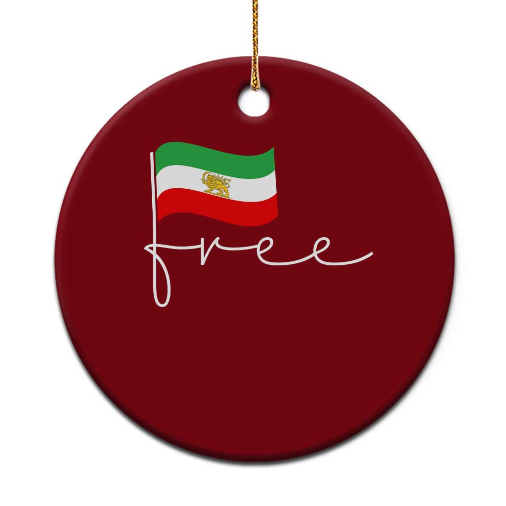 Free Iran Persian Flag Ceramic Ornament Iranian Freedom Supporters Revolution