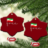 Free Iran Persian Flag Ceramic Ornament Iranian Freedom Supporters Revolution