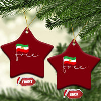 Free Iran Persian Flag Ceramic Ornament Iranian Freedom Supporters Revolution
