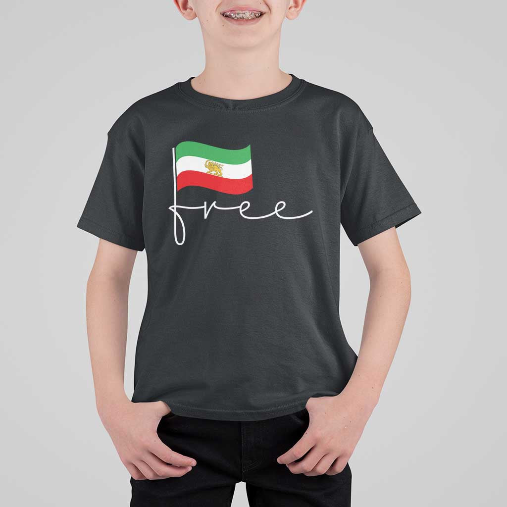 Free Iran Persian Flag T Shirt For Kid Iranian Freedom Supporters Revolution